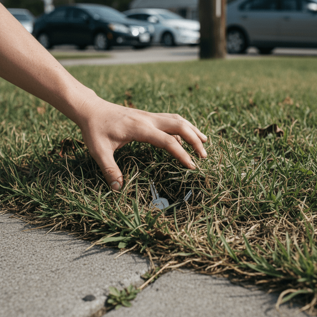 Suche nach verlorenem Autoschlüssel